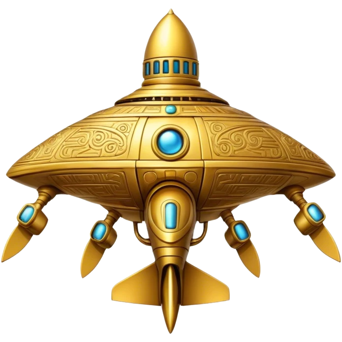 Annunaki ancient gold spaceship emoji