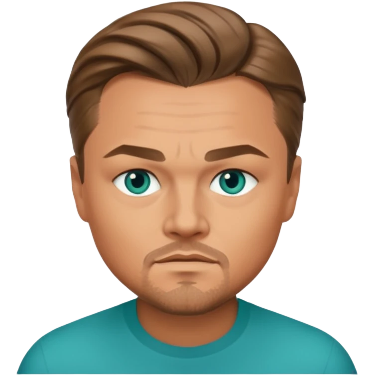 Leonardo DiCaprio with teal eyes emoji