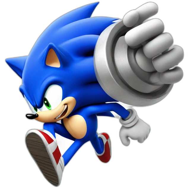 Sonic the hedgehog 1 running emoji