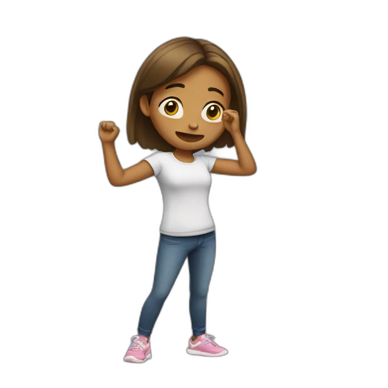 fille qui dab emoji