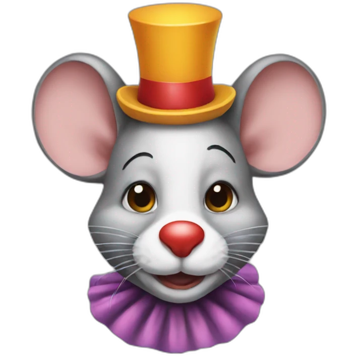 rat with clown make-up emoji