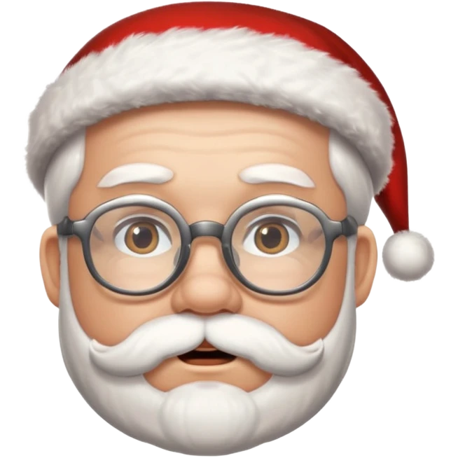 santa claus wearing glasses emoji