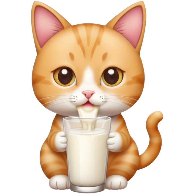 cute Cat drink drink emoji
