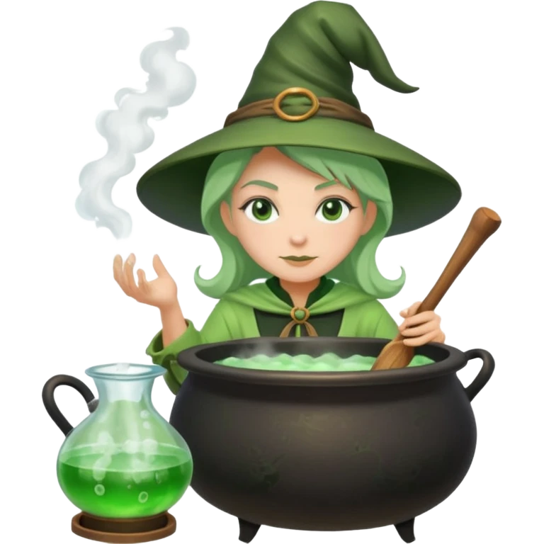 green witch cooking potion emoji
