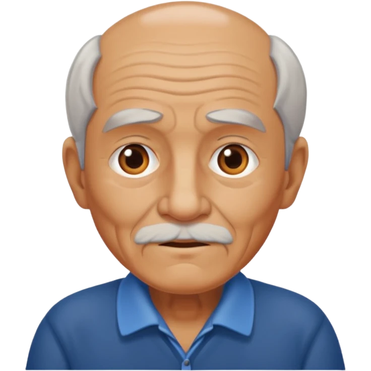 a old man doing 67 emoji