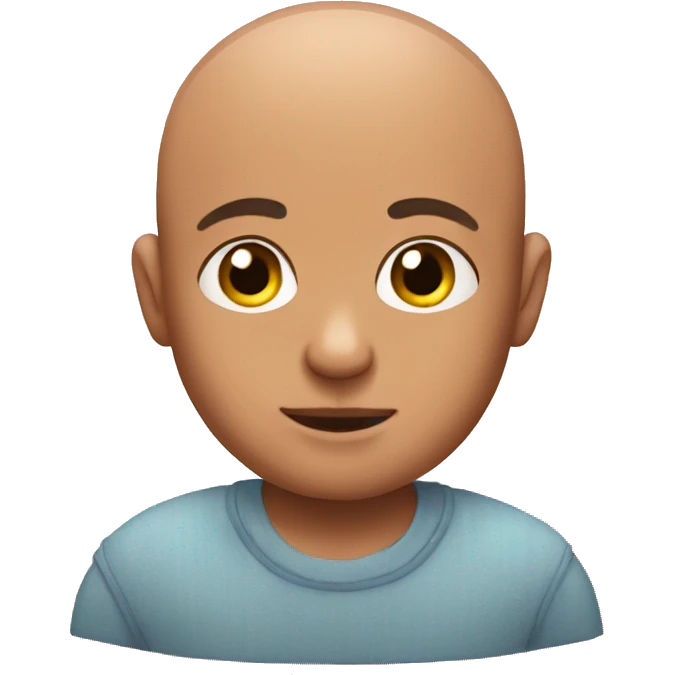 bald man with baby emoji