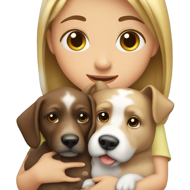 girl with pet emoji