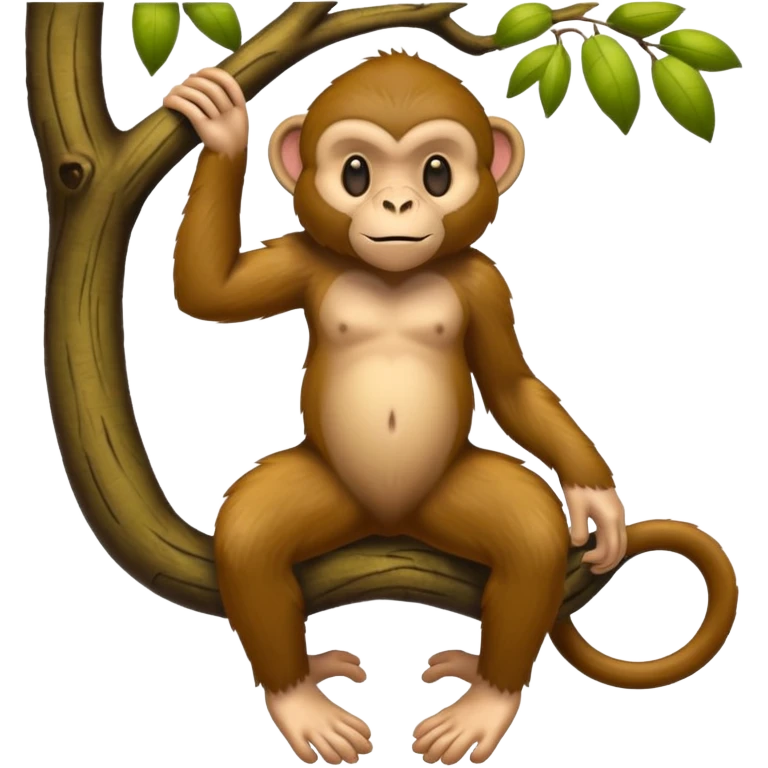 big tree monkey with BIG feet emoji