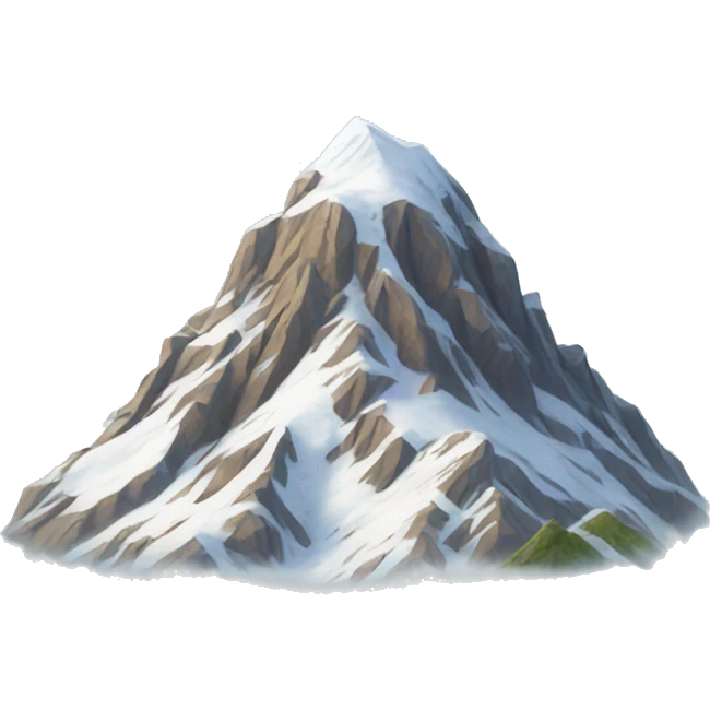 A mountain with a dusting of snow on its summit emoji