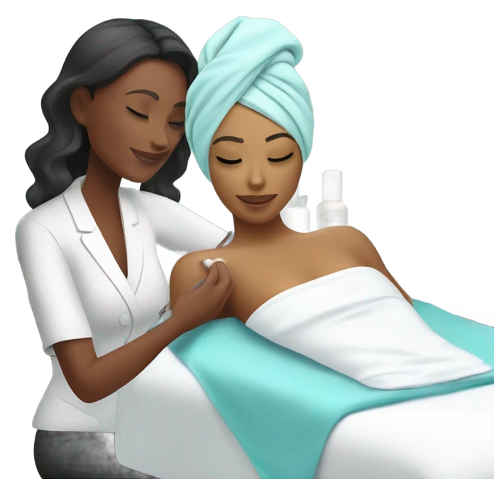 spa treatment at a cosmetologist emoji