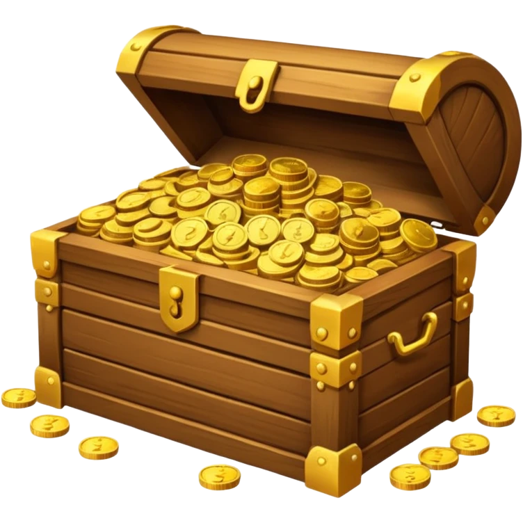 chest of coins emoji