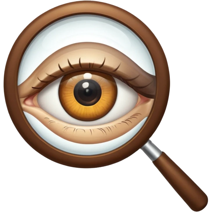 magnifying glass with eye emoji