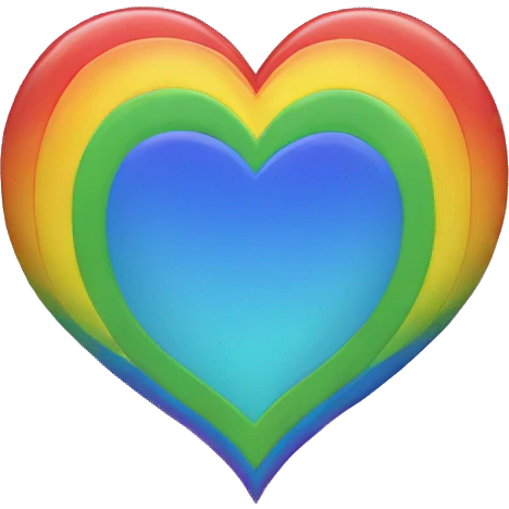 Rainbow heart emoji