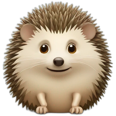 Hedgehog thinking emoji