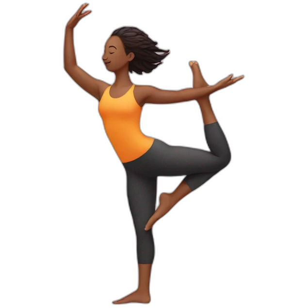 Bird of paradise yoga pose emoji