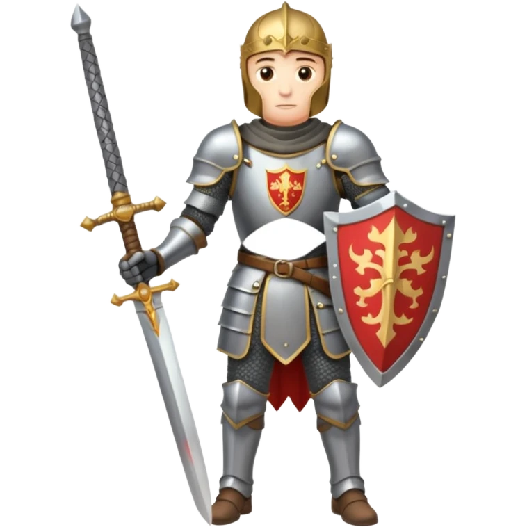 a knight with sword in his hand ful body emoji