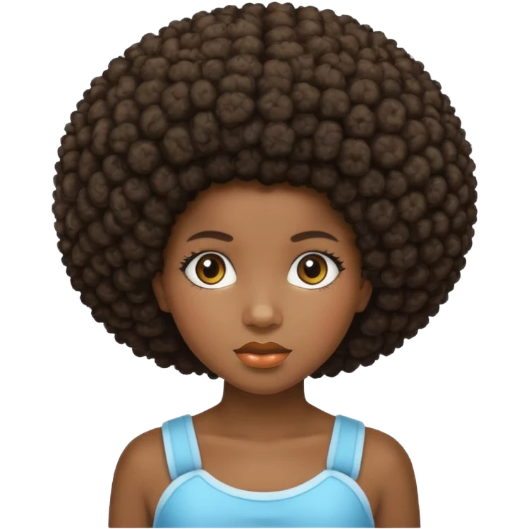 Nappy head black girl emoji