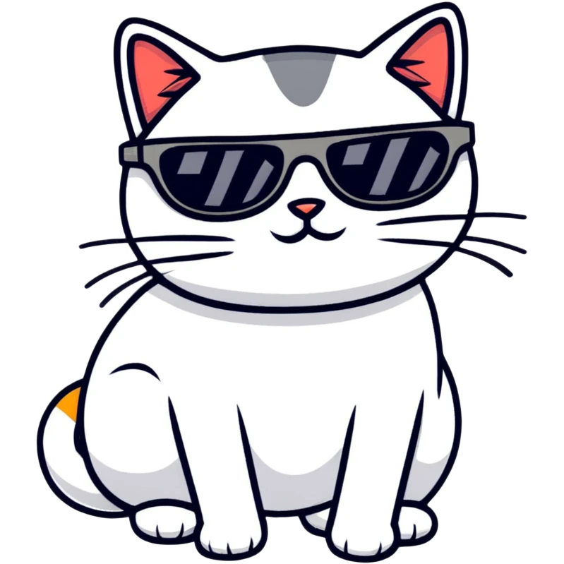 Cat with sunglasses emoji