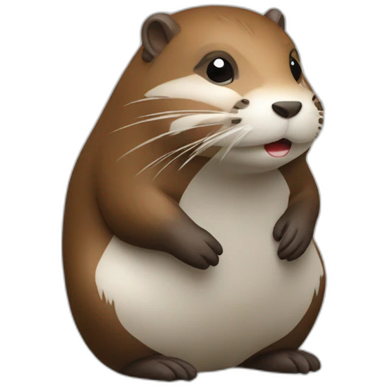 crea una nutria medica con bata blanca  emoji