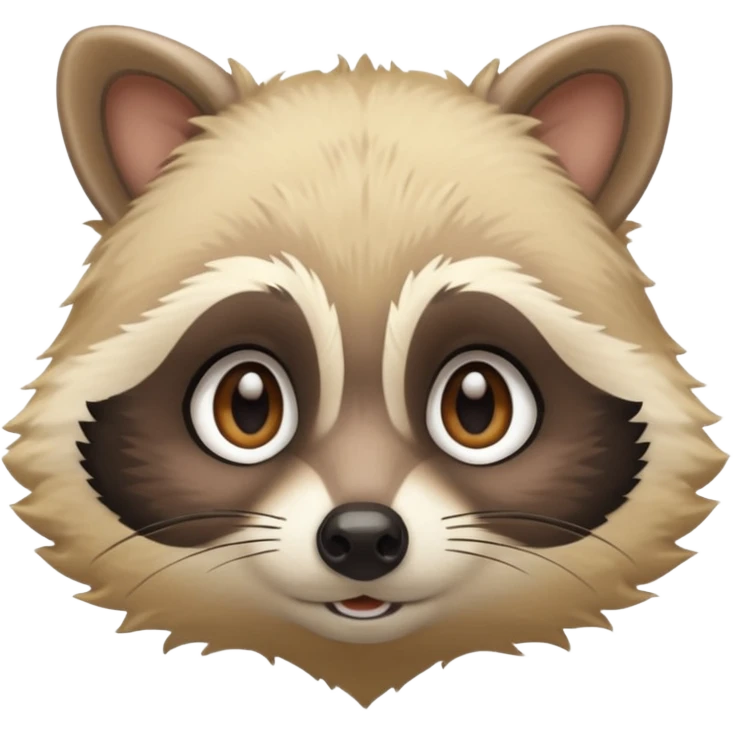 Blonde raccoon emoji