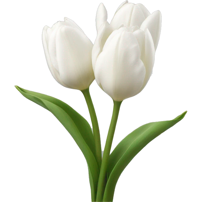 White tulips  emoji