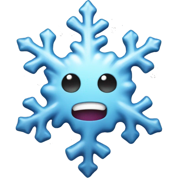 Melting snowflake emoji