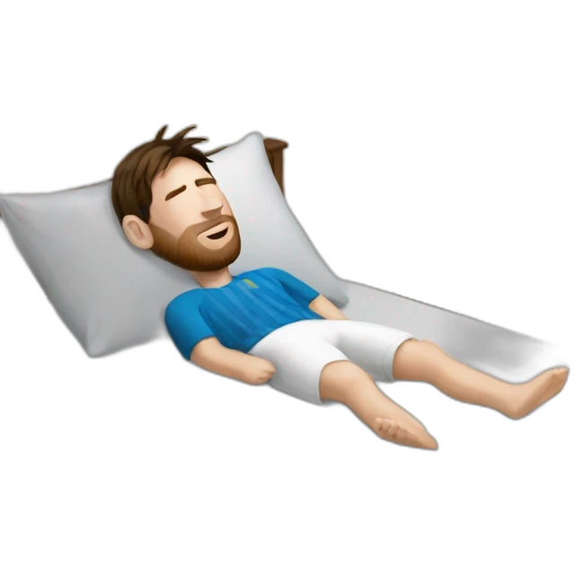 messi sleeping emoji