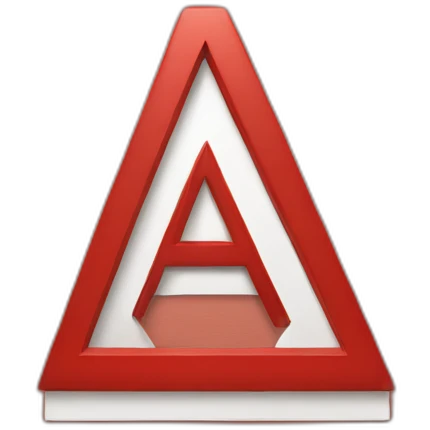 letter "a", red color emoji