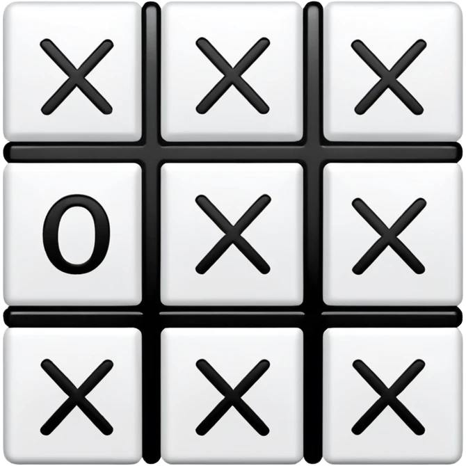 tic tac toe square 3 squares by 3 squares, with no x marks, just plain squares emoji