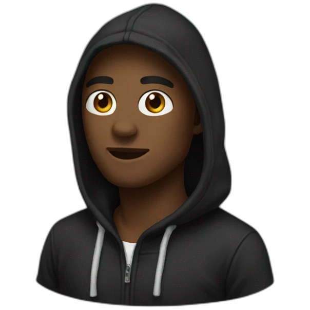 black hoodie neck  emoji