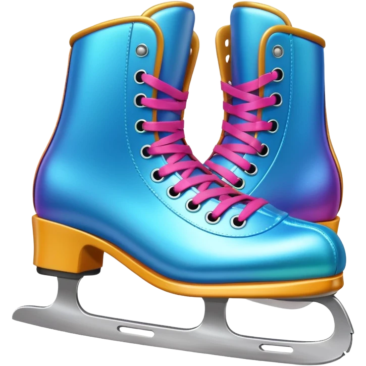 ice skates,colorful, Snow Gear,negative: character. emoji