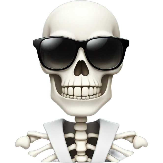 Skeleton with sunglasses  emoji