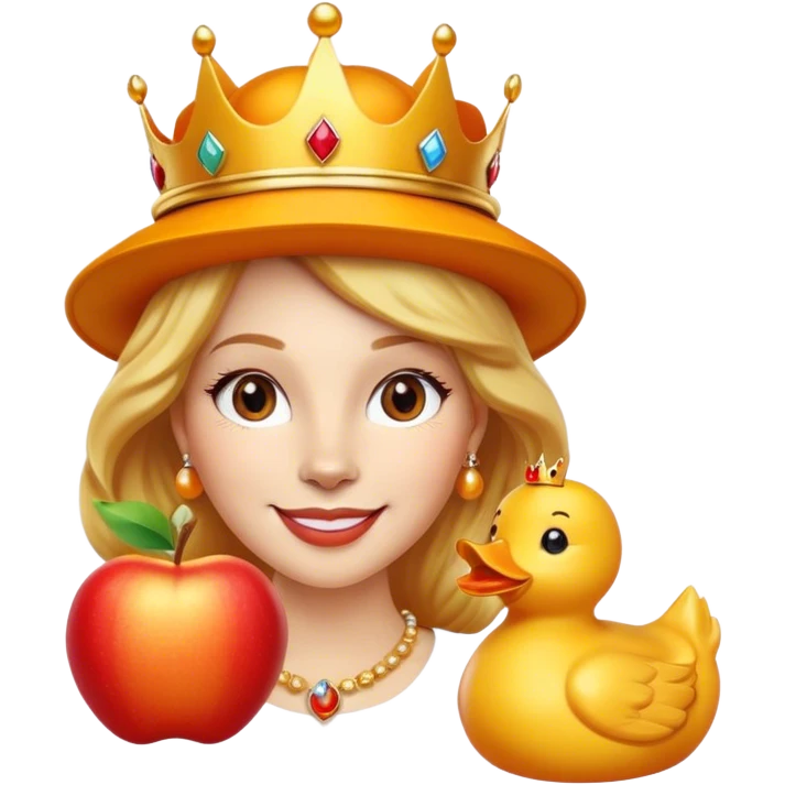 hat orange queen lion duck apple emoji