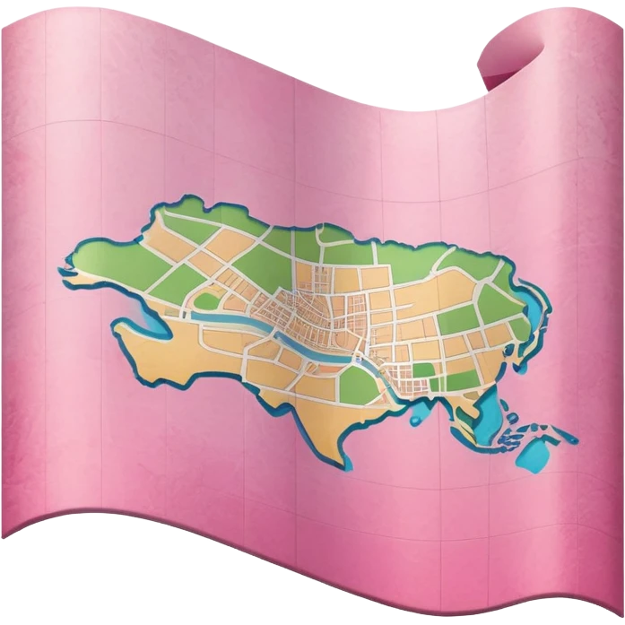 Pink map emoji