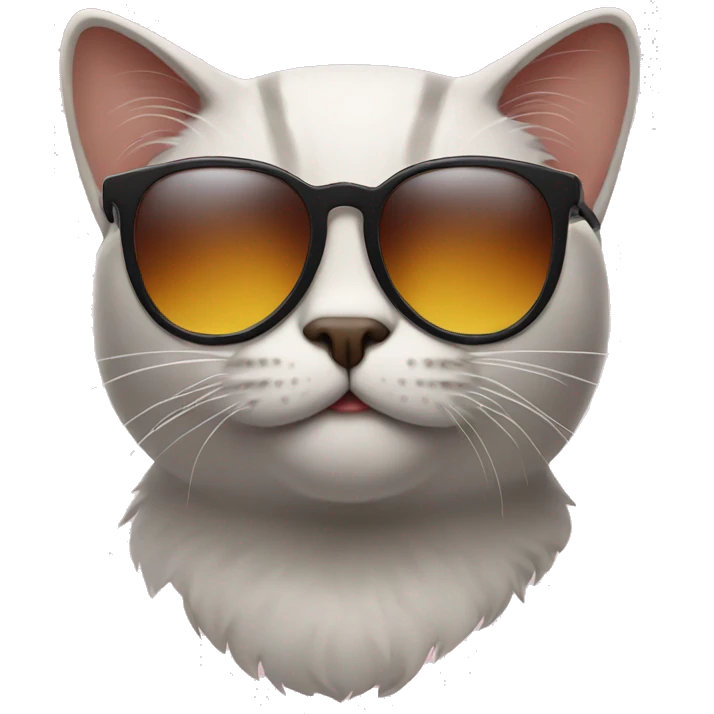 Cat with sunglasses emoji