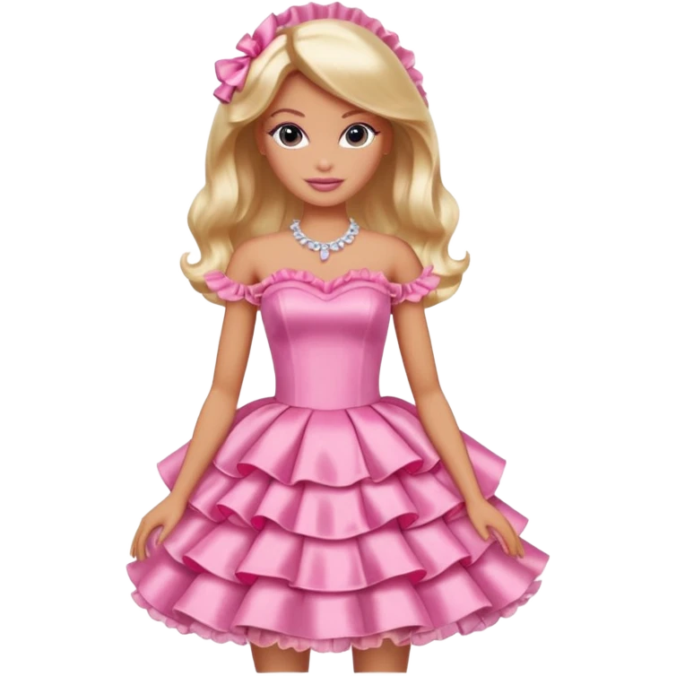 barbie girl dress color emoji