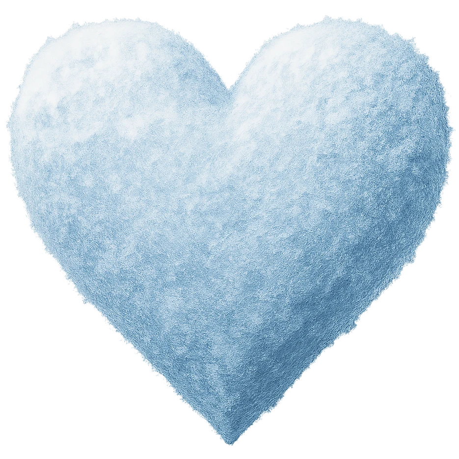 winter heart, remove background emoji