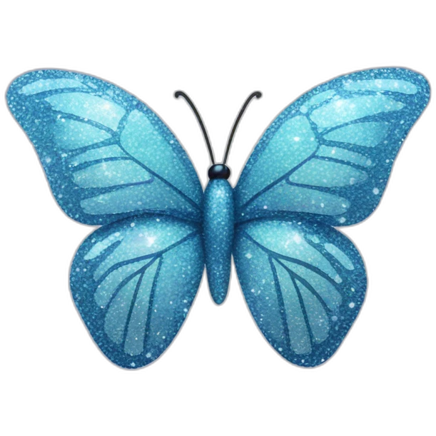 ice glitter butterfly emoji