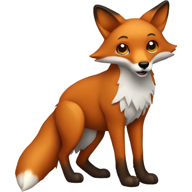 Fox with 1 broken leg  emoji