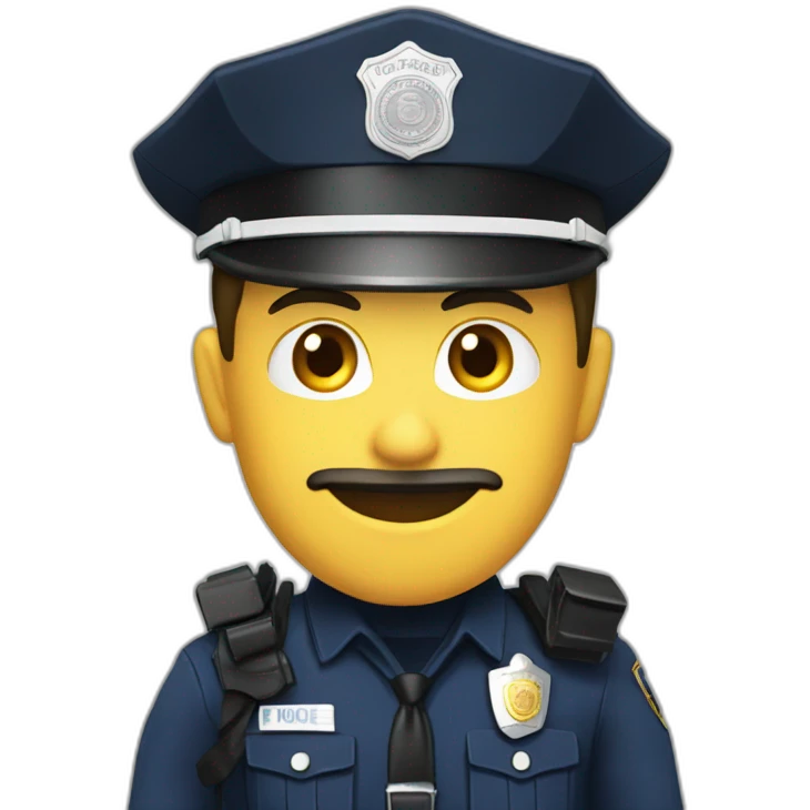 Policía fumando emoji
