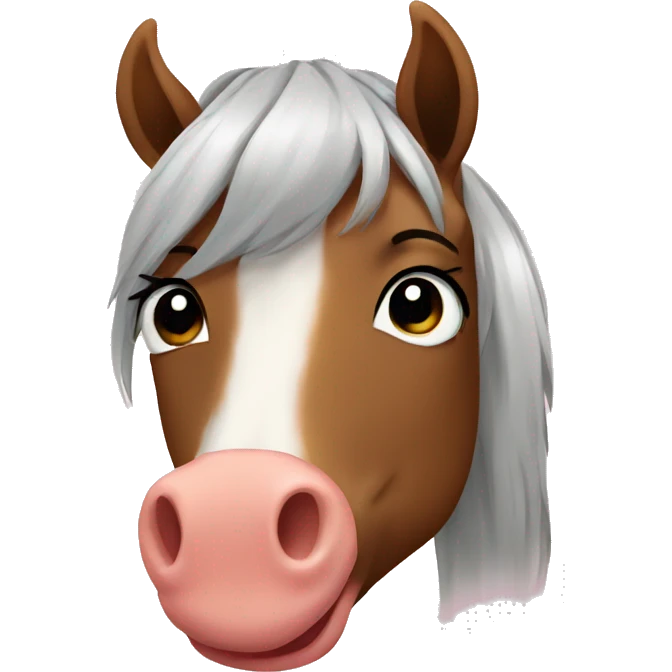 Horse sending a kiss  emoji