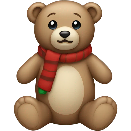 Christmas Teddy Bear emoji