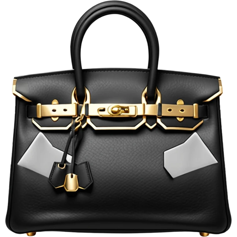 black birkin  bag emoji