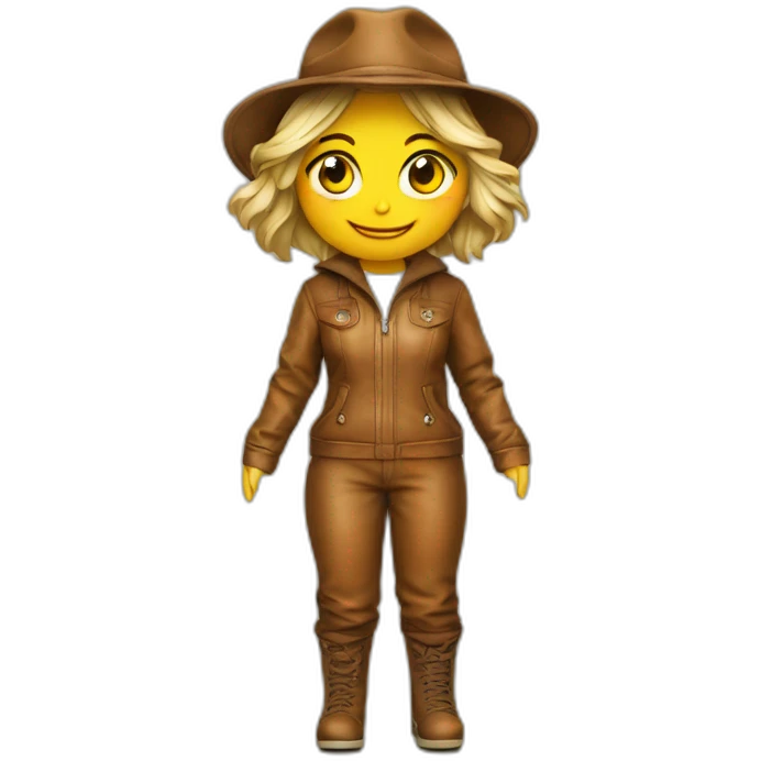 Combinaison en cuir pour femme emoji