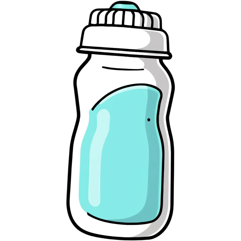 baby bottle set with milk formula and nipples emoji