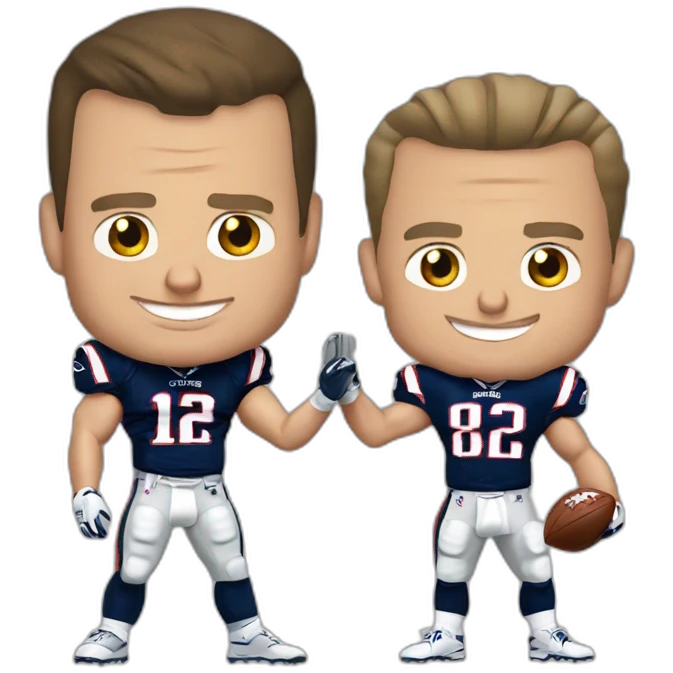 tom brady and gronk emoji