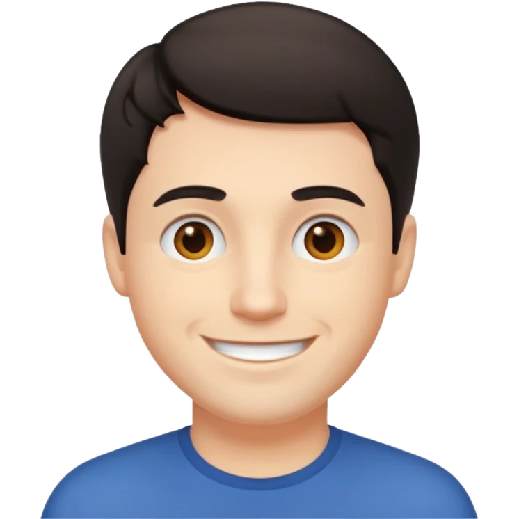 White sexy man emoji with short dark hair emoji
