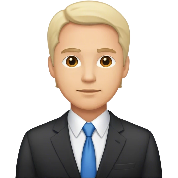 photorealistic middle age man business man in suit emoji