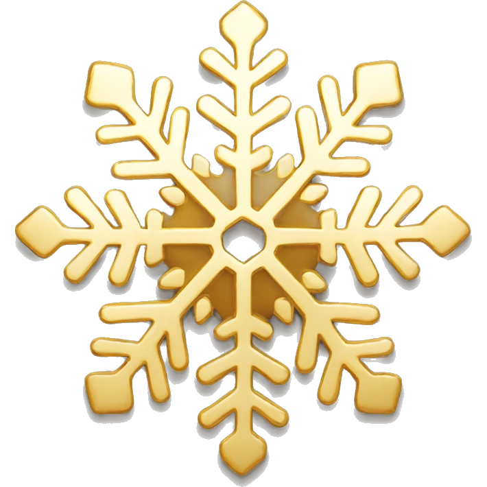 gold snowflake  emoji