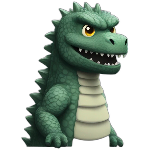 suspicious godzilla emoji